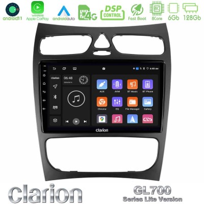 Clarion GL700 Lite Series 8Core Android11 6+128GB Mercedes CLK Class W209 2000-2004 Navigation Multimedia Tablet 9