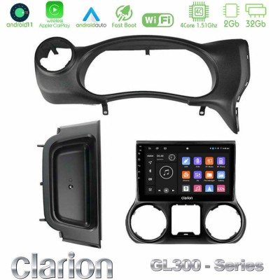 Clarion GL300 Series 4Core Android11 2+32GB Jeep Wrangler 2014-2017 Navigation Multimedia Tablet 10