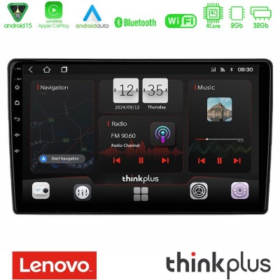 Lenovo Thinkplus Series 4Core Android15 2+32GB  Alfa Romeo Mito 2008-2014 Navigation Multimedia Tablet 9