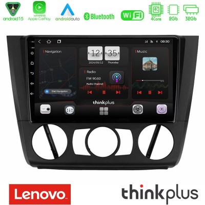 Lenovo Thinkplus Series 4Core Android15 2+32GB  BMW 1Series  E81/E82/E87/E88 (MANUAL A/C) Navigation Multimedia Tablet 9