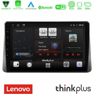 Lenovo Thinkplus Series 4Core Android15 2+32GB Ford Focus 2019-> Navigation Multimedia Tablet 9