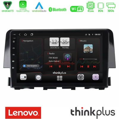 Lenovo Thinkplus Series 4Core Android15 2+32GB  Honda Civic 2016-2020 Navigation Multimedia Tablet 9