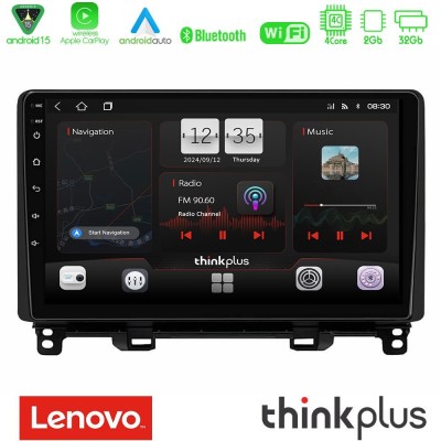 Lenovo Thinkplus Series 4Core Android15 2+32GB  Honda Jazz 2021-2025 Navigation Multimedia Tablet 9