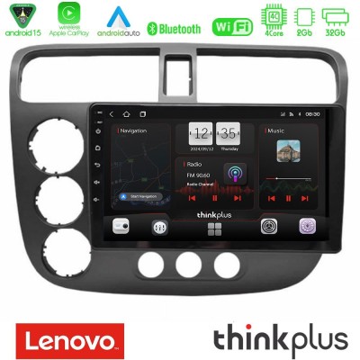 Lenovo Thinkplus Series 4Core Android15 2+32GB  Honda Civic 2001-2005 Navigation Multimedia Tablet 9