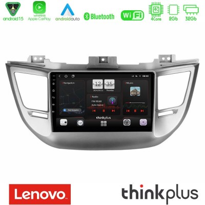 Lenovo Thinkplus Series 4Core Android15 2+32GB  Hyundai Tucson 2015-2018 Navigation Multimedia Tablet 9