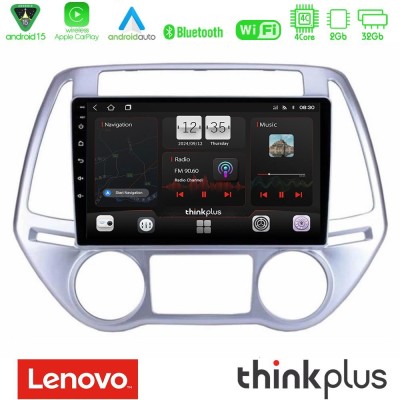Lenovo Thinkplus Series 4Core Android15 2+32GB  Hyundai i20 2012-2014 Navigation Multimedia Tablet 9