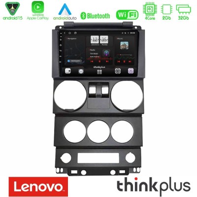Lenovo Thinkplus Series 4Core Android15 2+32GB  Jeep Wrangler 2Door 2008-2010 Navigation Multimedia Tablet 9