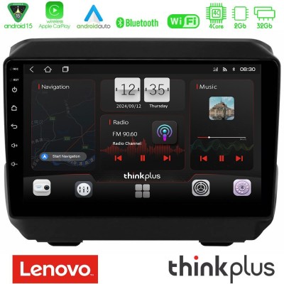 Lenovo Thinkplus Series 4Core Android15 2+32GB  Jeep Wrangler 2018-> Navigation Multimedia Tablet 9