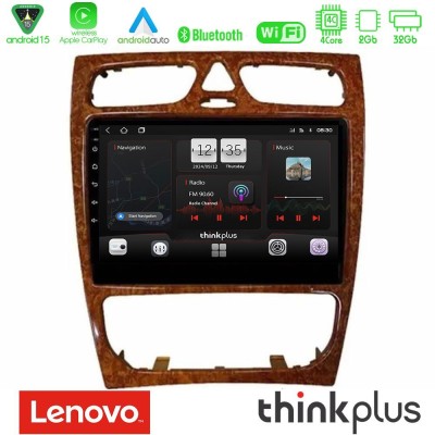 Lenovo Thinkplus Series 4Core Android15 2+32GB  Mercedes C Class (W203) Navigation Multimedia Tablet 9