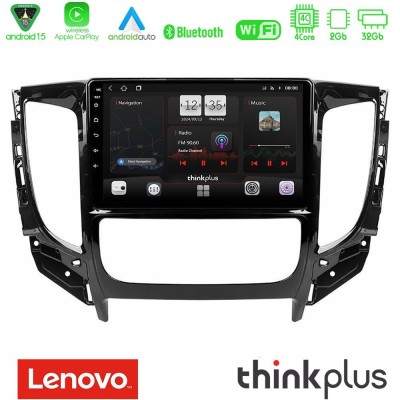 Lenovo Thinkplus Series 4Core Android15 2+32GB  Mitsubishi L200 2016-> & Fiat Fullback (Auto A/C) Navigation Multimedia Tablet 9