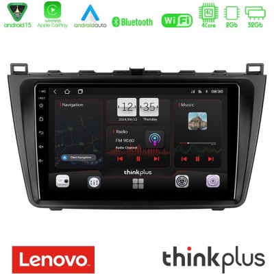 Lenovo Thinkplus Series 4Core Android15 2+32GB  Mazda 6 2008-2012 Navigation Multimedia Tablet 9