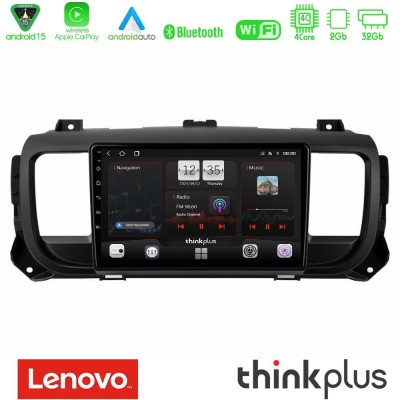 Lenovo Thinkplus Series 4Core Android15 2+32GB  Citroen/Peugeot/Opel/Toyota Navigation Multimedia Tablet 9