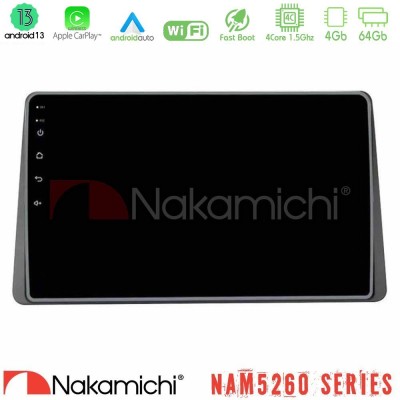 Nakamichi NAM5260 Series 4Core Android13 4+64GB Dacia Duster 2019-> Navigation Multimedia Tablet 10