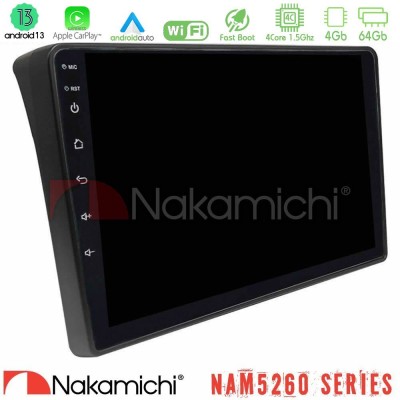 Nakamichi NAM5260 Series 4Core Android13 4+64GB Fiat Ducato/Citroen Jumper/Peugeot Boxer Navigation Multimedia Tablet 9