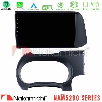 Nakamichi NAM5260 Series 4Core Android13 4+64GB Hyundai i10 Navigation Multimedia Tablet 9