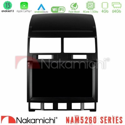 Nakamichi NAM5260 Series 4Core Android13 4+64GB VW Touareg 2002 – 2010 Navigation Multimedia Tablet 9