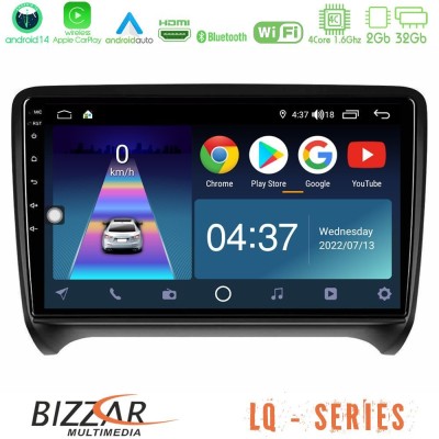Bizzar LQ Series 4Core Android14 2+32GB Audi TT B7 Navigation Multimedia Tablet 9