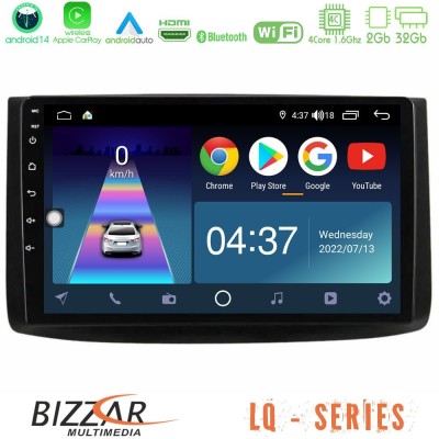Bizzar LQ Series 4Core Android14 2+32GB Chevrolet Aveo 2006-2010 Navigation Multimedia Tablet 9