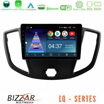 Bizzar LQ Series 4Core Android14 2+32GB Ford Transit 2014-> Navigation Multimedia Tablet 9