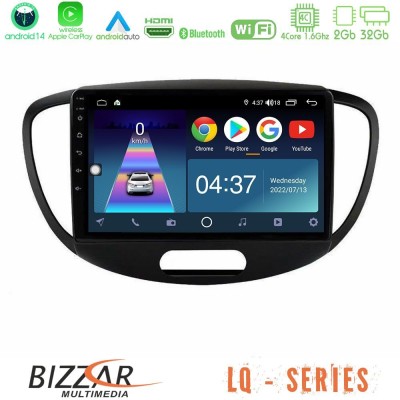 Bizzar LQ Series 4Core Android14 2+32GB Hyundai i10 2008-2014 Navigation Multimedia Tablet 9