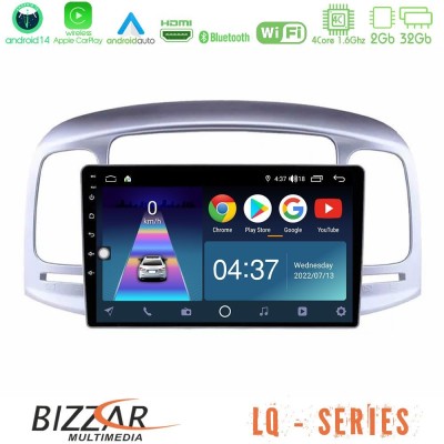 Bizzar LQ Series 4Core Android14 2+32GB Hyundai Accent 2006-2011 Navigation Multimedia Tablet 9