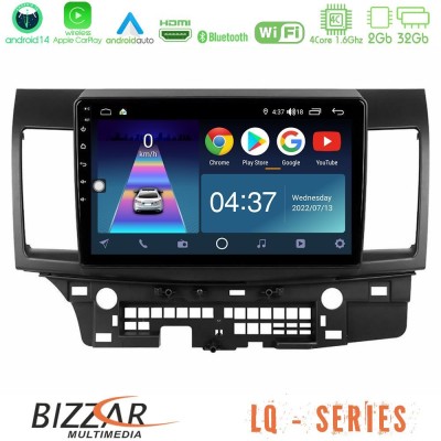 Bizzar LQ Series 4Core Android14 2+32GB Mitsubishi Lancer 2008 – 2015 Navigation Multimedia Tablet 10