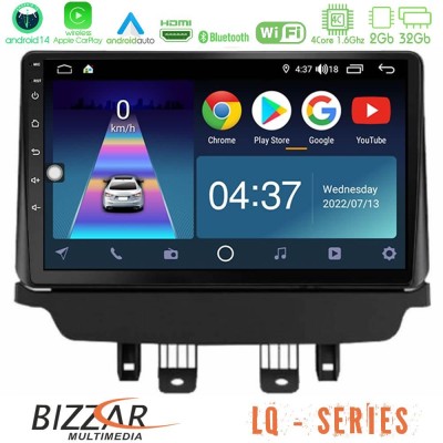 Bizzar LQ Series 4Core Android14 2+32GB Mazda 2 2014-2021 Navigation Multimedia Tablet 9