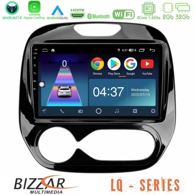 Bizzar LQ Series 4Core Android14 2+32GB Renault Captur 2013-2019 (Auto AC) Navigation Multimedia Tablet 9