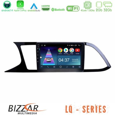Bizzar LQ Series 4Core Android14 2+32GB Seat Leon 2013 – 2019 Navigation Multimedia Tablet 9
