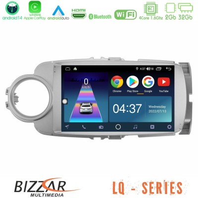 Bizzar LQ Series 4Core Android14 2+32GB Toyota Yaris Navigation Multimedia Tablet 9