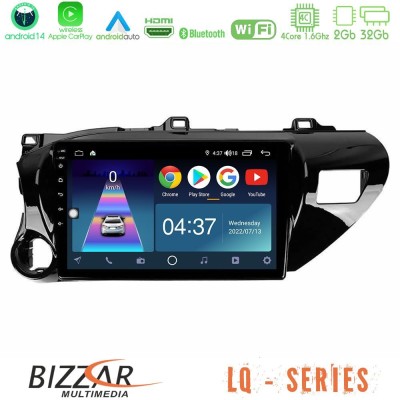 Bizzar LQ Series 4Core Android14 2+32GB Toyota Hilux 2017-2021 Navigation Multimedia Tablet 10