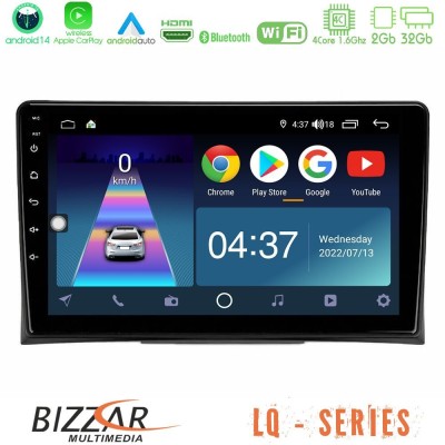 Bizzar LQ Series 4Core Android14 2+32GB VW Transporter 2003-2015 Navigation Multimedia Tablet 9