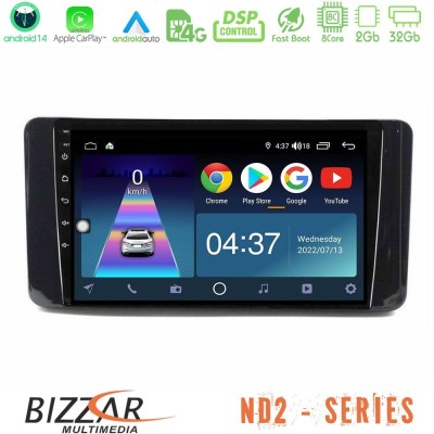 Bizzar ND2 Series 8Core Android14 2+32GB  Skoda Kamiq 2019-2022 Navigation Multimedia Tablet 9