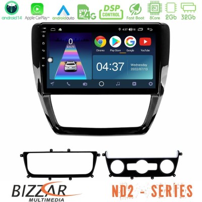 Bizzar ND2 Series 8Core Android14 2+32GB  VW Jetta Navigation Multimedia Tablet 10