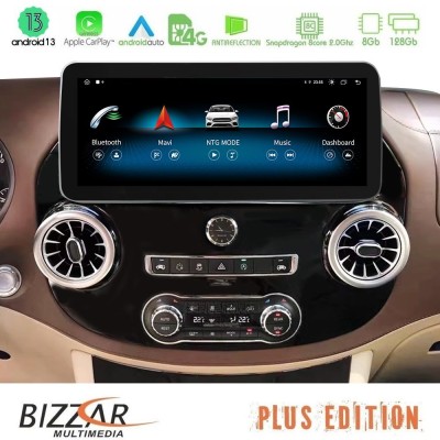 Bizzar Plus Edition Mercedes Vito (W447) 2015-2021 Android13 (8+128GB) Navigation Multimedia 12.3