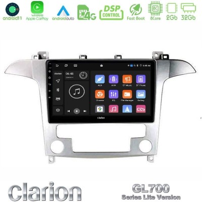Clarion GL700 Lite Series Ford S-Max 2006-2012 8Core Android11 2+32GB Navigation Multimedia Tablet 9