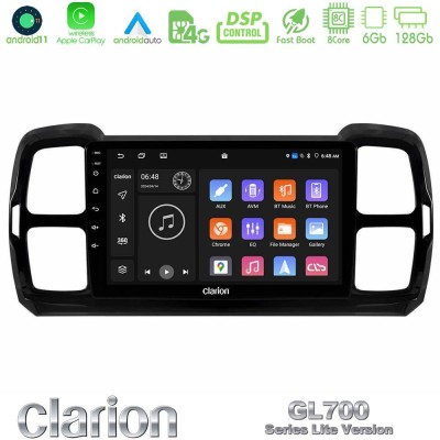 Clarion GL700 Lite Series Citroen DS5 Aircross 2017-2021 8Core Android11 6+128GB Navigation Multimedia Tablet 9