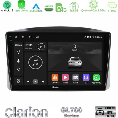 Clarion GL700 Series Jeep Grand Cherokee 2005-2007 8Core Android13 4+64GB Navigation Multimedia Tablet 10