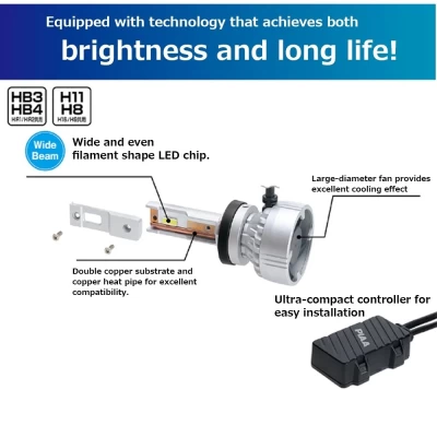 Headlight LED conversion bulb 6000K /45W per bulb 5600lm from 2 bulbsFor H11/H8/H9/H16 Halogen sockets