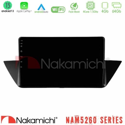 Nakamichi NAM5260 Series 4Core Android13 4+64GB BMW Χ1 E84 Navigation Multimedia Tablet 10