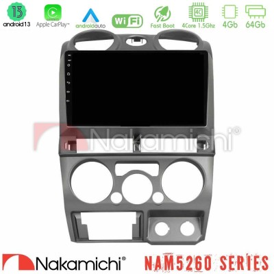 Nakamichi NAM5260 Series 4Core Android13 4+64GB Isuzu D-Max 2007-2011 Navigation Multimedia Tablet 9
