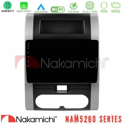 Nakamichi NAM5260 Series 4Core Android13 4+64GB Nissan X-Trail T31 Navigation Multimedia Tablet 10