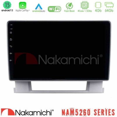 Nakamichi NAM5260 Series 4Core Android13 4+64GB Opel Astra J 2010-2014 Navigation Multimedia Tablet 9