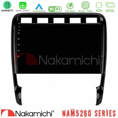 Nakamichi NAM5260 Series 4Core Android13 4+64GB Porsche Cayenne 2003-2010 Navigation Multimedia Tablet 9
