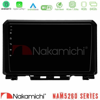 Nakamichi NAM5260 Series 4Core Android13 4+64GB Suzuki Jimny 2018-2022 Navigation Multimedia Tablet 9