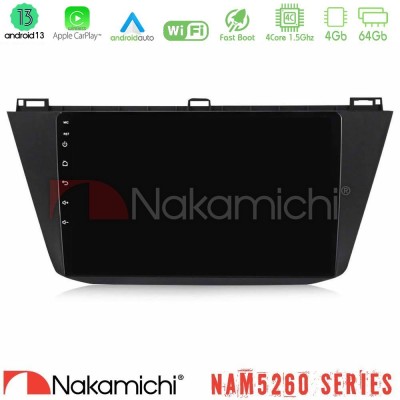 Nakamichi NAM5260 Series Vw Tiguan 2016-2022 4Core Android13 4+64GB Navigation Multimedia Tablet 10
