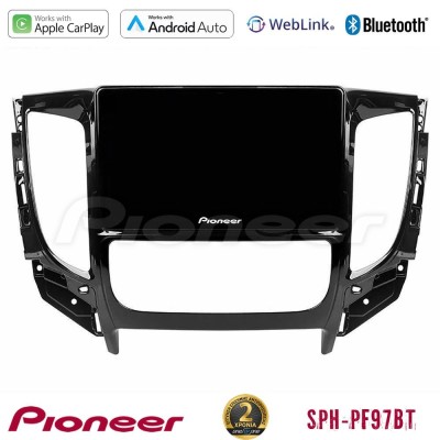 Pioneer SPH-PF97BT Series    Mitsubishi L200 2016-> & Fiat Fullback (Auto A/C) Multimedia Station 9