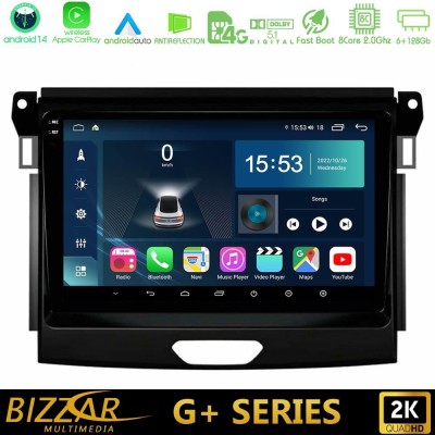 Bizzar G+ Series Ford Ranger 2017-2022 8core Android14 6+128GB Navigation Multimedia Tablet 9