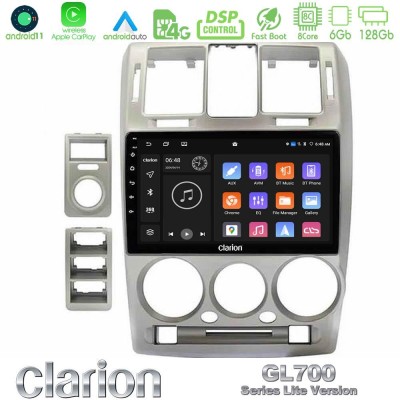 Clarion GL700 Lite Series Hyundai Getz 2002-2009 8Core Android11 6+128GB Navigation Multimedia Tablet 9