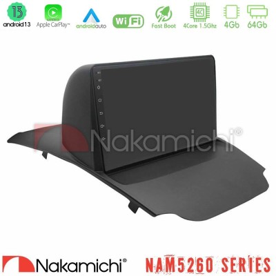 Nakamichi NAM5260 Series 4Core Android13 4+64GB Ford Ecosport 2014-2017 Navigation Multimedia Tablet 9
